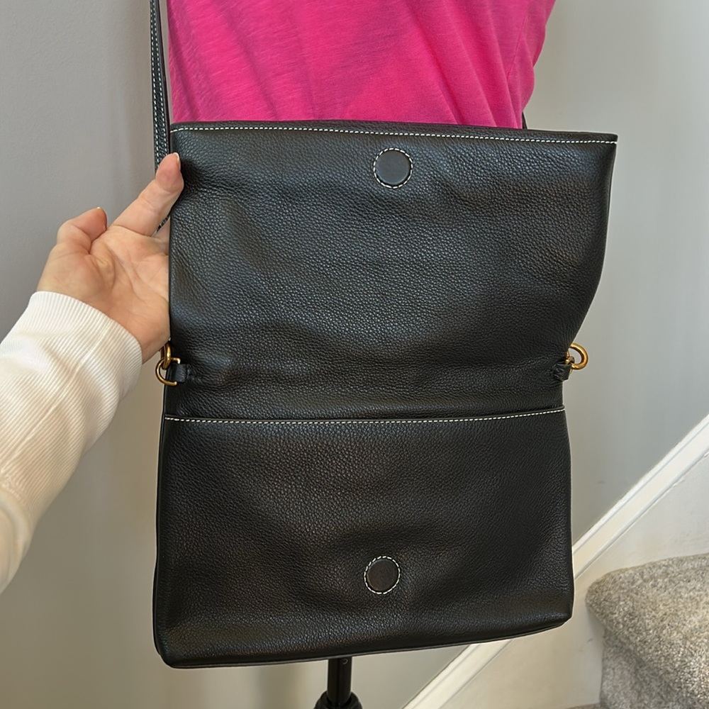 Tory Burch Perforated Logo Fold Over Crossbody Bag - Picture 8 of 15
